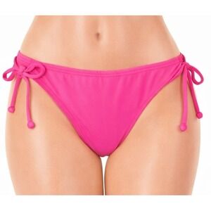 Arizona Bikini Bottoms Pink Tie Side Women's Large NWT Swim